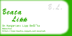 beata lipp business card